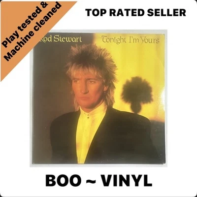 ROD STEWART - TONIGHT I'M YOURS VINYL LP + INNER LYRIC SLEEVE EX / VG+ CON - Image 1 of 4