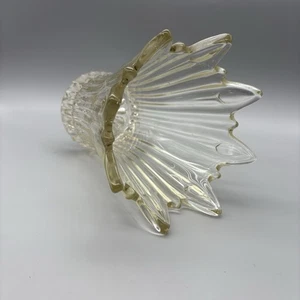 8” Sowerby Glass Vase Champagne Sunburst 1930s Art Deco - Picture 1 of 6