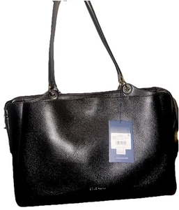 Bolso de Trabajo Cole Haan Cartera de Cuero Guijarro Negro Nuevo con Etiquetas El Precio Es Firme - Imagen 1 de 7