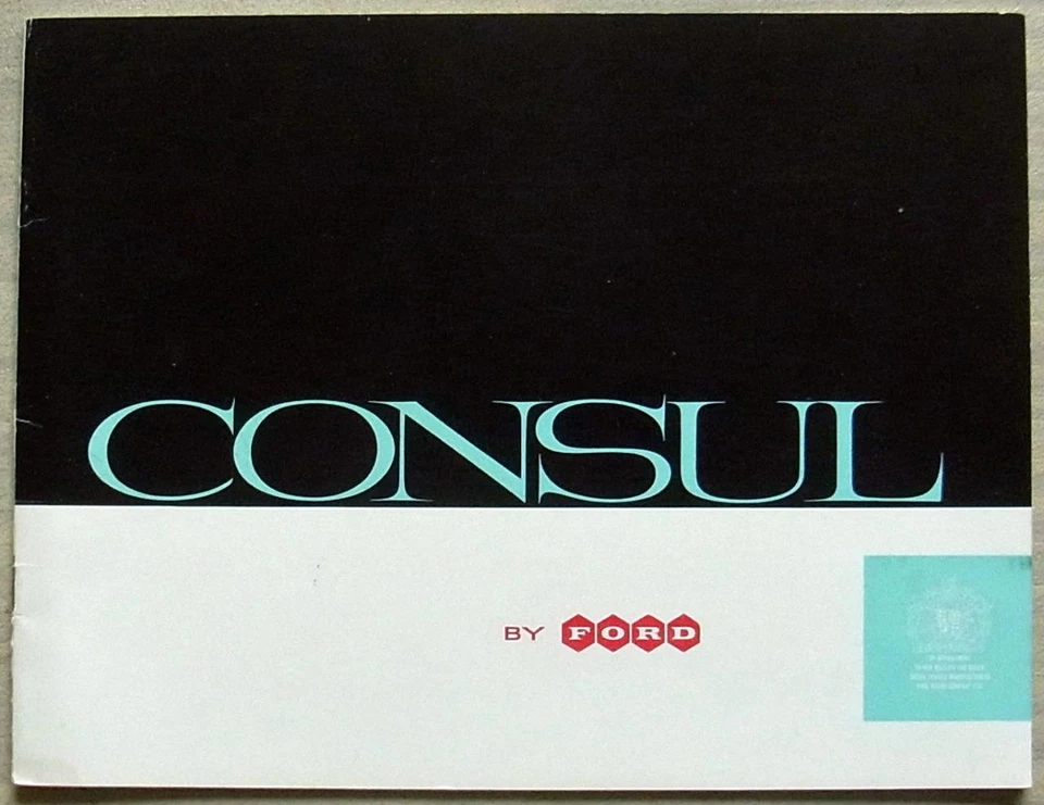 FORD CONSUL 375 SALOON & CONVERTIBLE Car Sales Brochure Feb 1961 #H3258/261 - Image 1 of 4