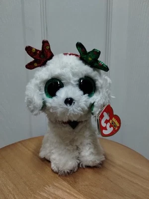Ty Beanie Boo  “Sugar” the Holiday Dog (6 inch) 2019 - Image 1 of 4