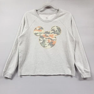 Suéter Disney Mickey Mouse Para Mujer Talla Grande Estampado Camuflaje Gris Manga Larga Pullover - Imagen 1 de 11