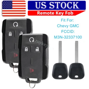 2 For 2014 2015 2016 2017 2018 2019 GMC Sierra Canyon Remote Fob + Ignition Key - Foto 1 di 9
