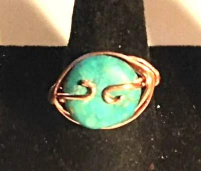 ENVÍO GRATUITO Anillo Hecho a Mano Anillo de Piedras Preciosas de Cobre ENVÍO GRATUITO Foto 1 de 3