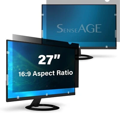 27” 16:9 HD Computer Monitor Privacy Screen Filter - Anti Glare Anti Blue Light - Image 1 of 4