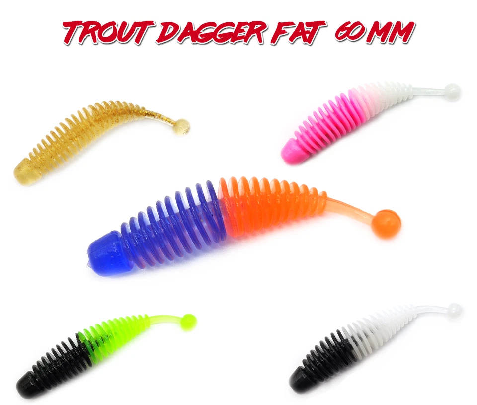 Trout Dagger 60mm, Forellenköder, Gumiiköder, Kustköder, Trout baits AKS Fishing - Bild 1 von 1