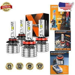 Super Bright 9005 H11 Fog Bulb Combo with Cooling Fan - Universal Fit, Pack of 2 - Picture 1 of 9