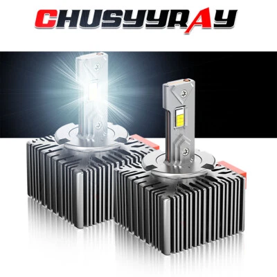 2pcs D5S Xenon LED Headlight Hi/Lo Bulbs 6000K For Mitsubishi L200 2016-2019 - Image 1 of 4