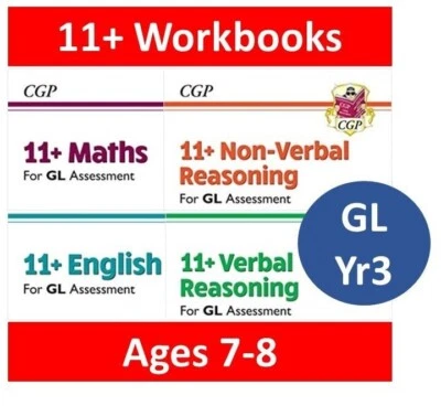11+ CGP 11 Plus GL Practice Books with Assessment Tests - Ages 7-8 (Year 3) - Image 1 of 4