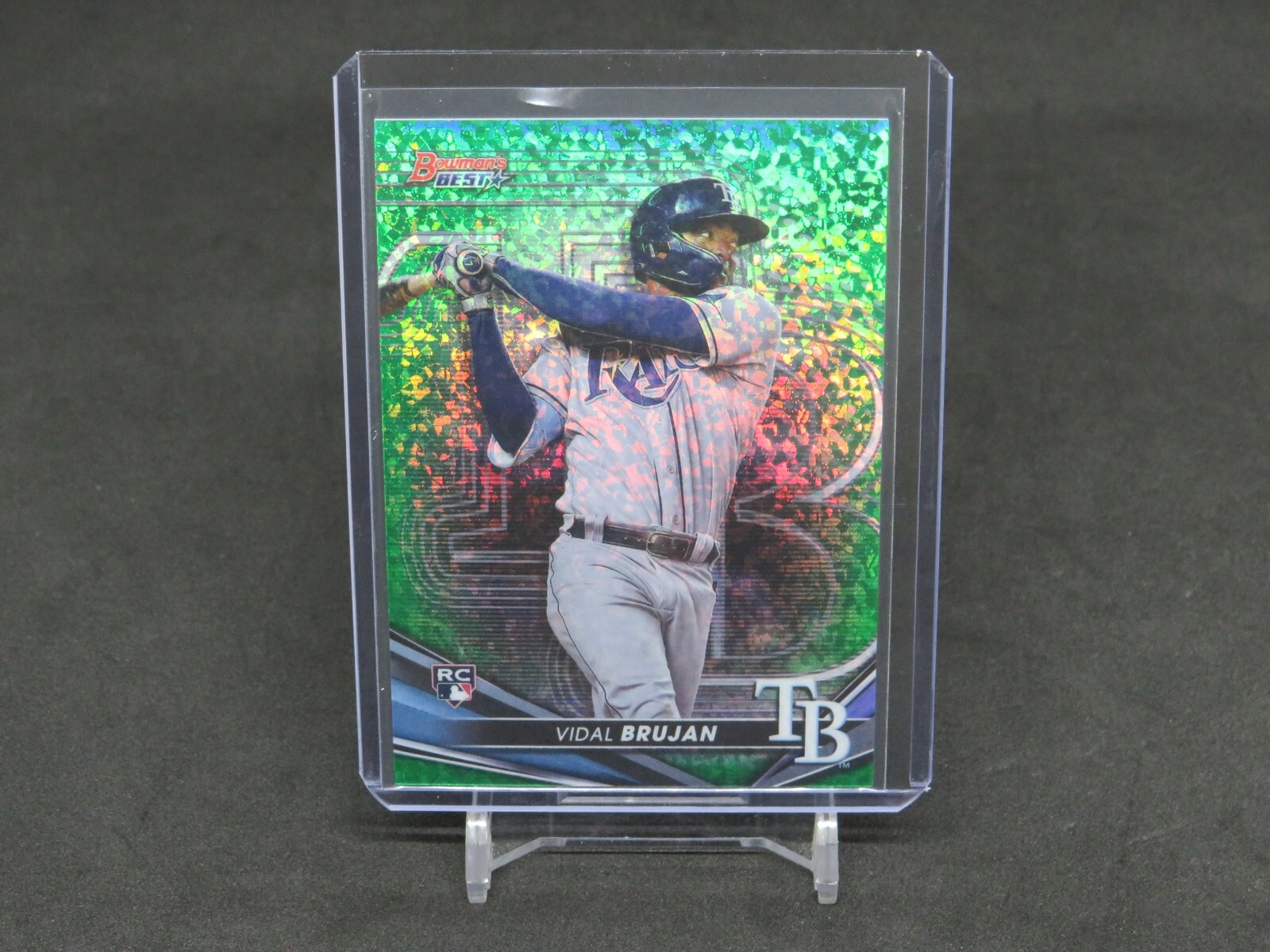 2022 BOWMAN'S BEST VIDAL BRUJAN GREEN MINI-DIAMONDS RC /99 TAMPA BAY RAYS DR