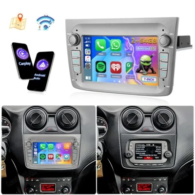 LEEKOOLUU Carplay Für Alfa Romeo Mito 2008-2019 Autoradio 2G+64GB Android 15 GPS Navi WIFI
