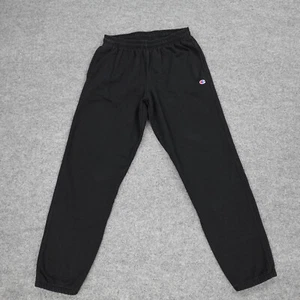 Champion Sweatpants Mens XL Fleece Jogger Black Logo Pockets Powerblend - Picture 1 of 18