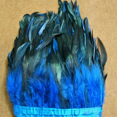 10M Gallo Hackle Coque Pluma Flecos Costura Artesanía Borde Decoración Material Foto 1 de 4
