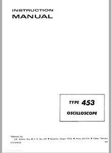Tektronix 453 Instruction Manual - Picture 1 of 1