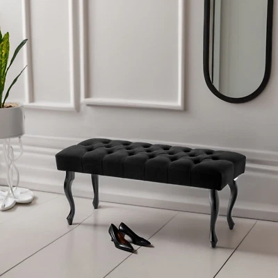 Sitzbank HANDGEMACHT Polsterbank Holzbank Gepolstert Bettbank Polster Flurbank - Bild 1 von 4