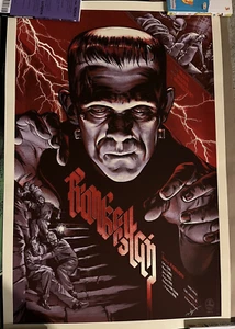 FIRMADO Frankenstein Mondo Martin Ansin Póster Impreso Artístico Película Universal de Monstruos - Imagen 1 de 3