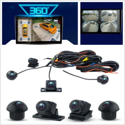 360 Camera Car Bird View System 4 Camera Rear Front Left Right for Android Radio - Image 1 of 4