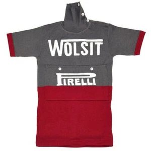 MAGLIA WOLSIT PIRELLI 1925 Ciclismo Vintage Cycle Bike Jersey Italy - Foto 1 di 8