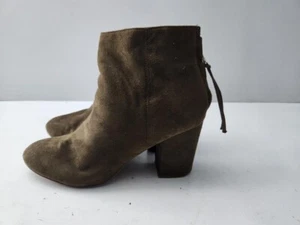 Steve Madden Women's Brown Fabric Back Zip Ankle Boots Shoes UK 7 EUR 40 -A136 - Picture 1 of 7