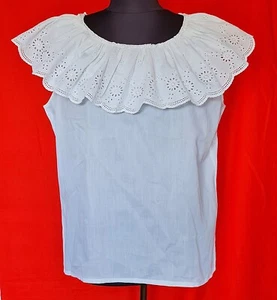VINTAGE TRACHTEN OKTOBERFEST DIRNDL TYROL WHITE LACE WOMEN BLOUSE:US10/EU38 - Picture 1 of 4
