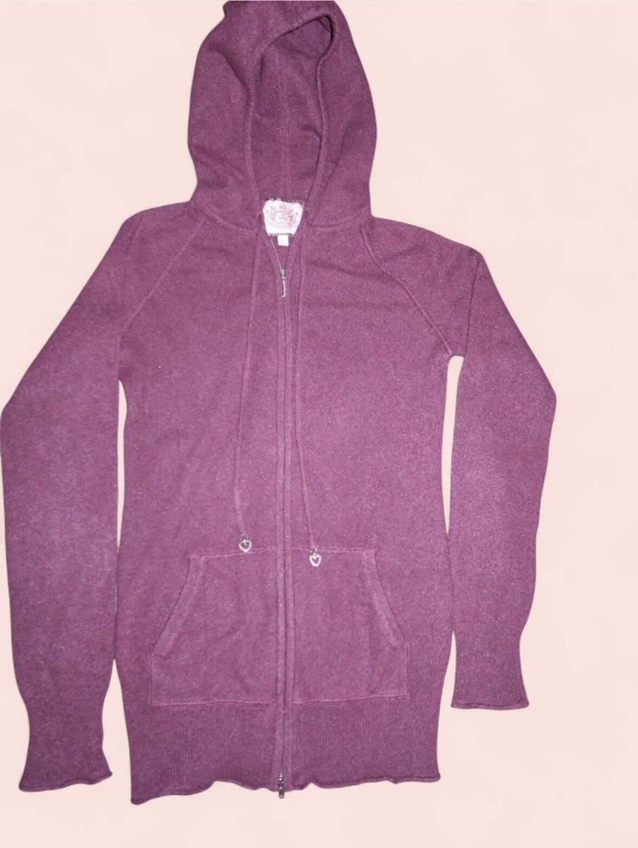 y2k✨️ juicy couture カシミヤ 100% ジップアップ パーカー Y2K Juicy Couture Velour Zip-Up Free Shipping - The Vintage Twin