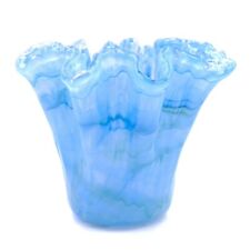 Vase en verre de Murano Couleur Bleu Modèle Chêne