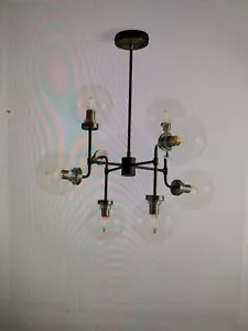 Brand New Contemporary Nxt Black Jackson 8 Light Fitting - Picture 1 of 12