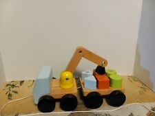 IKEA Mula Crane with Blocks Wooden Toy Truck  
