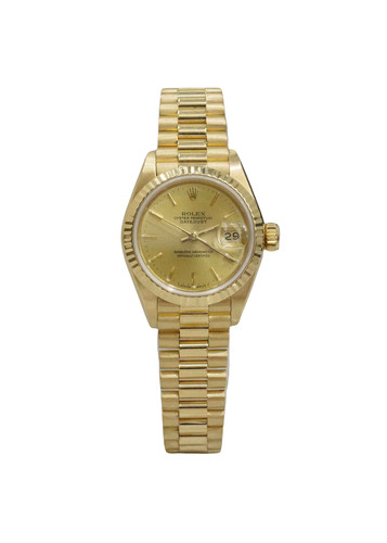 Rolex Day Date 26MM Champagne Dial 18 Karat Yellow G Watch Ref # 69178