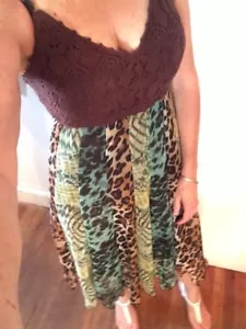 Summer Dress, Bohemian, Crochet Top, Gypsy, Sexy, Size 6 - Picture 1 of 3
