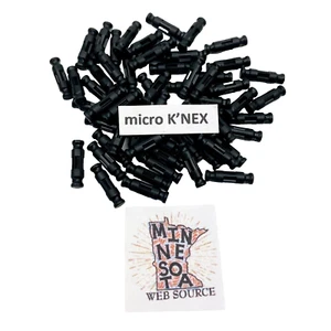 100 aste MICRO Knex nere 0,5" - K'nex piccole piccole mini pezzi di ricambio - Foto 1 di 2