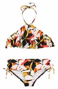 $82 Billabong Girls Black High Neck Halter Two-Piece Bikini Swim Set Size 10 - Picture 1 of 1