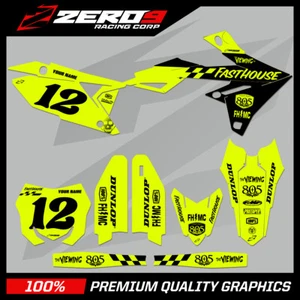 Custom MX Graphics Kit: SUZUKI RM RMZ 125 - 450 - FAST/H F-YELLOW/BLACK - Picture 1 of 6