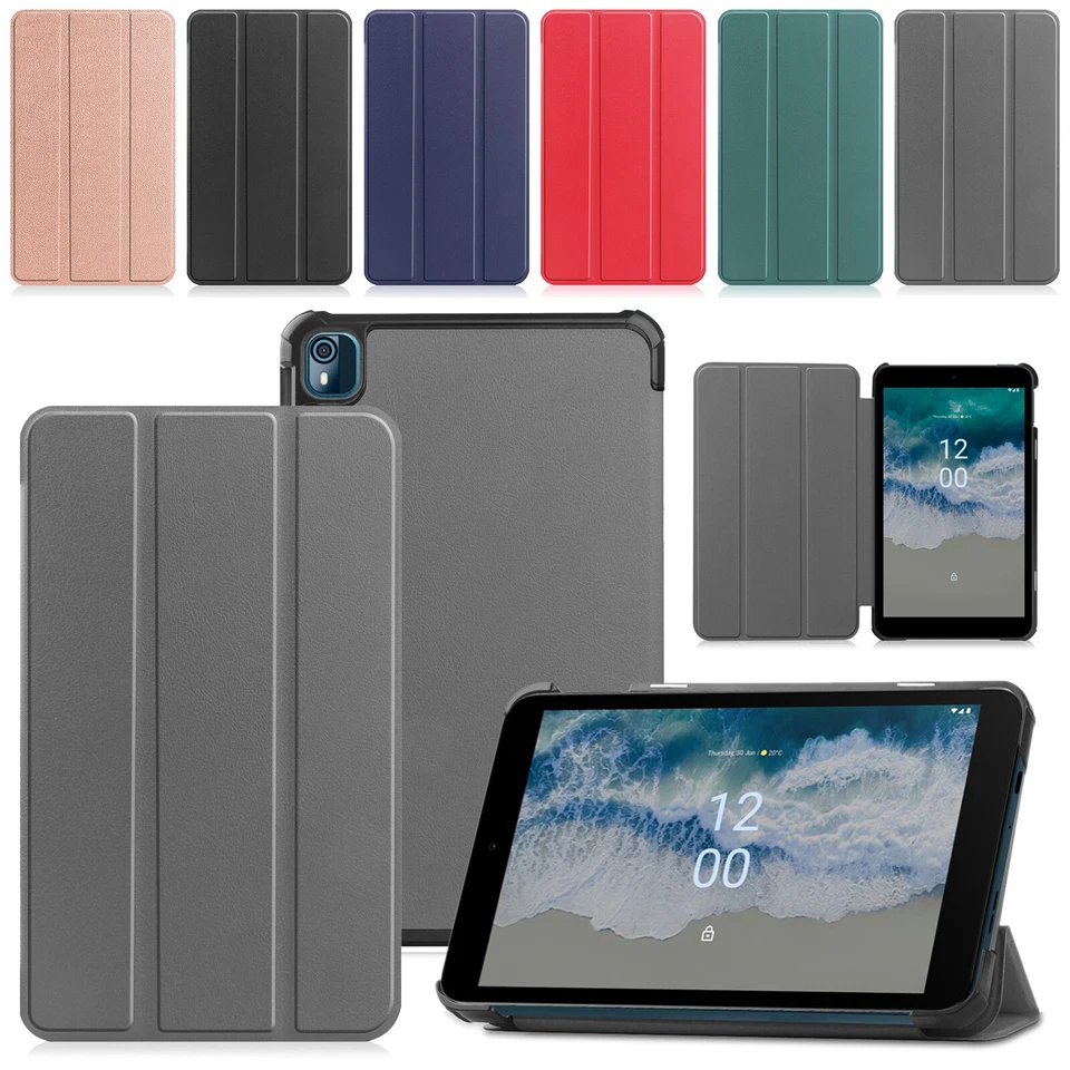 Protective Cover Flip Slim Leather Stand Case For Nokia T10/T20/T21 8in 10.4in - Image 1 of 4