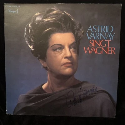 ASTRID VARNAY soprano - SIGNED LP - Singt Wagner - EMI DACAPO LP - Image 1 of 4