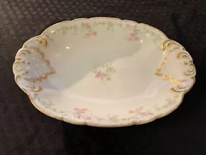 "Plato/tazón para servir rosas CH Field Haviland Limoges Francia GDA China Usado en excelente condición 10" - Imagen 1 de 7