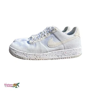 Nike Air Force 1 Low Crater Flyknit Casual Sneakers DC4831 100 White Men Size 10 - Picture 1 of 11
