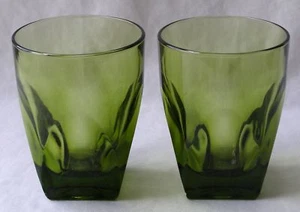 2 HAZEL-ATLAS CAPRI COLONIAL SQ. BOTTOM FLAT TUMBLERS - Picture 1 of 5