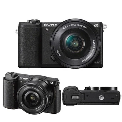 Sony Alpha A5100 Mirrorless Digital Camera 24.3 MP with 16-50mm Lens Black - Image 1 of 4