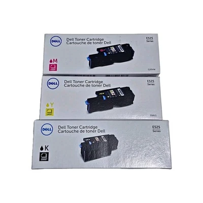 Nuevo Cartucho de Tóner Original Sellado Dell Serie E525 G20VW, 3581G, DPV4T Lote de 3 Foto 1 de 4