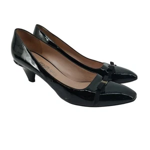 Salvatore Ferragamo Pumps schwarz Lackleder Schleife 10,5 B - Bild 1 von 15