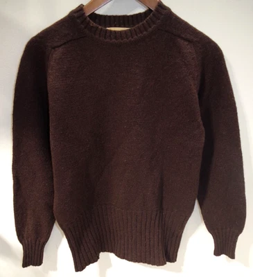 Vintage Alexander's 38 Unisex Sweater 38 Brown Shetland Wool Pullover Scotland - Image 1 of 4