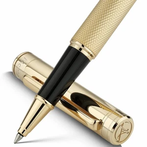 Gold Rollerball Pen, Stunning Luxury Pen with Mesh Texture Design and 24K Gol... - Picture 1 of 8