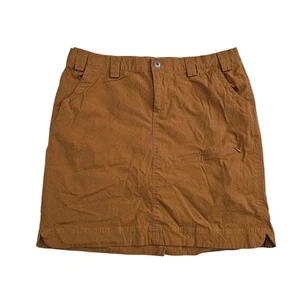 Duluth Trading (Womens Size 16) Dry On The Fly Skort Brown Skirt Hiking Canvas - Picture 1 of 6