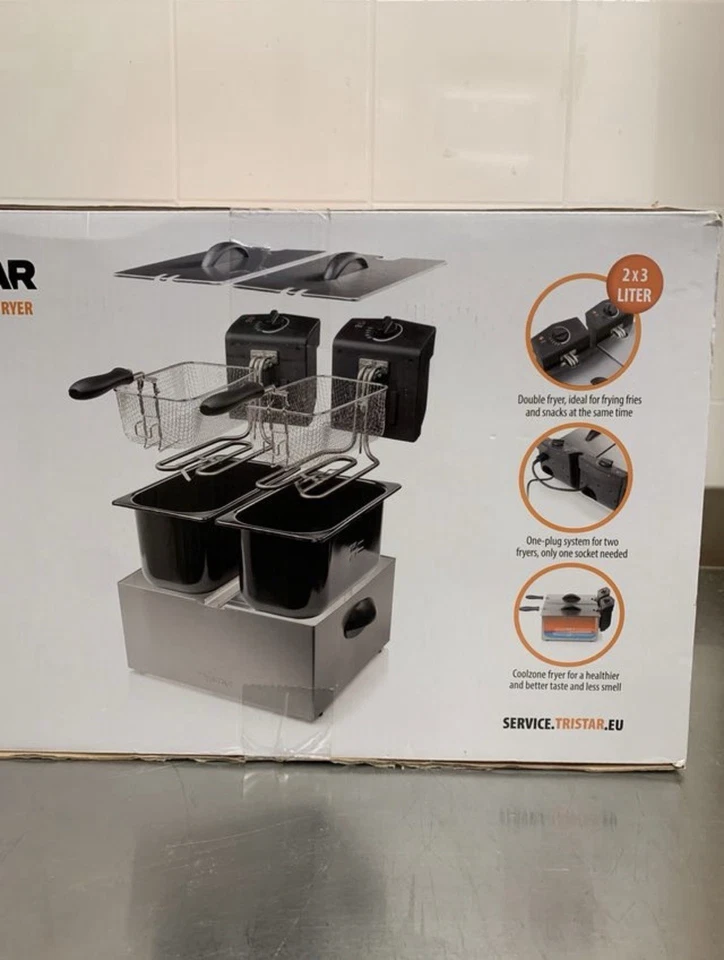 Tristar FR-6937 1800W Friggitrice Doppia - Argento - Immagine 1 di 4