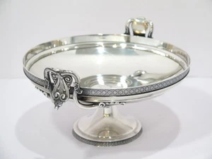 11" Sterling Silver Tiffany Antique 1854-1870 Ornate Handles Footed Serving Bowl - Picture 1 of 4