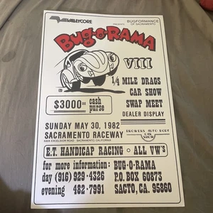 Poster BUGORAMA 1982 VW Show/Drag Racing Sacramento Raceway - Foto 1 di 2