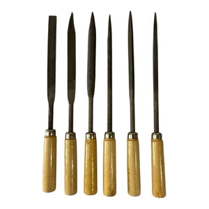 Sona Enterprises 6pc Wooden Handle Needle File Set 5mm x 180mm ~7296NFW - Picture 1 of 3