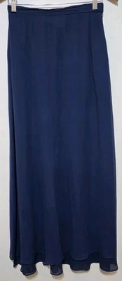 Falda de seda Jones New York vintage años 90 para mujer 6 azul marino sin forro midi Y2K  Foto 1 de 4