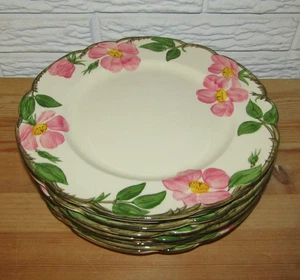 Set of 8 Vintage Franciscan Calif USA Desert Rose Dinner Plates 10.5" - Picture 1 of 4